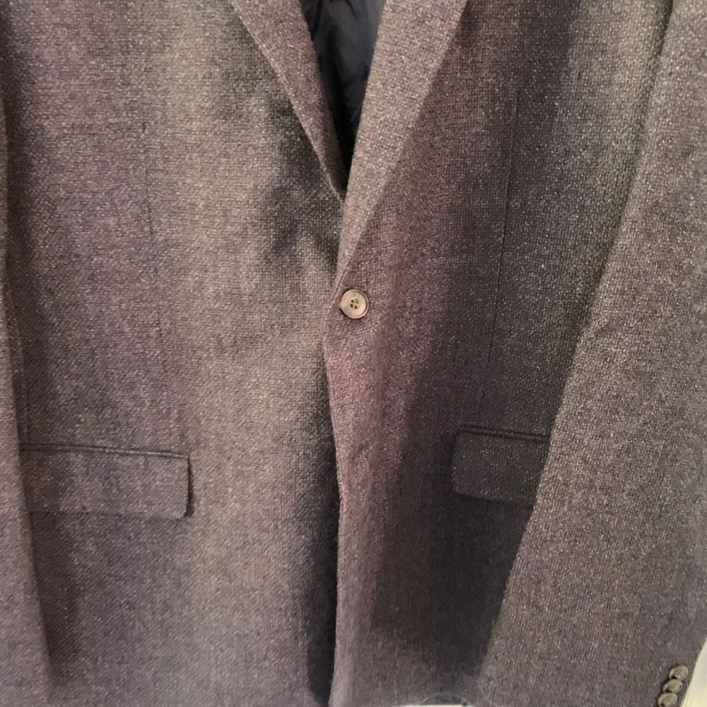 Jos A Bank 1905 Tailored Fit Blazer 48L Charcoal Grey Wool Sport Coat brrr
